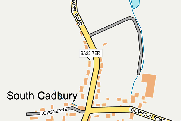 BA22 7ER map - OS OpenMap – Local (Ordnance Survey)