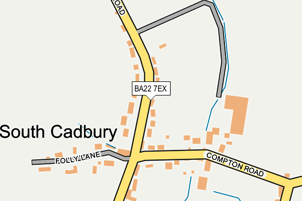 BA22 7EX map - OS OpenMap – Local (Ordnance Survey)