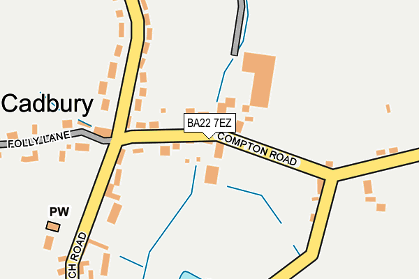 BA22 7EZ map - OS OpenMap – Local (Ordnance Survey)
