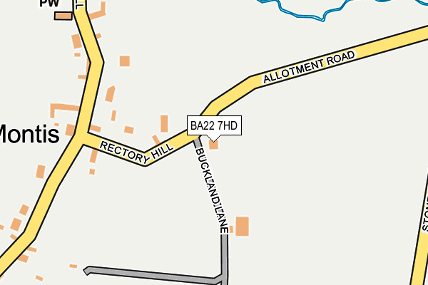 BA22 7HD map - OS OpenMap – Local (Ordnance Survey)