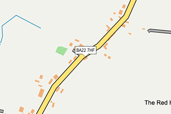BA22 7HF map - OS OpenMap – Local (Ordnance Survey)