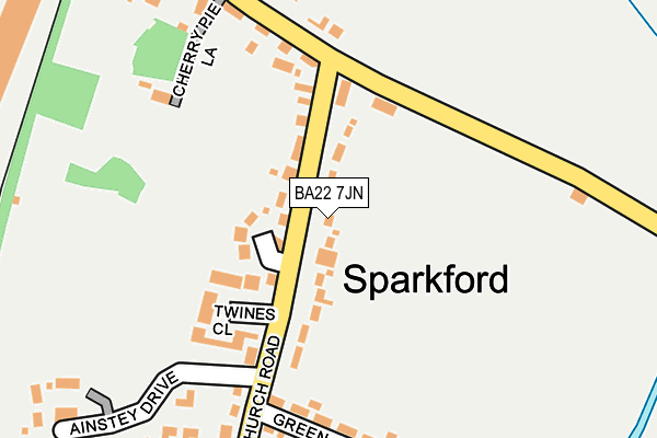 BA22 7JN map - OS OpenMap – Local (Ordnance Survey)