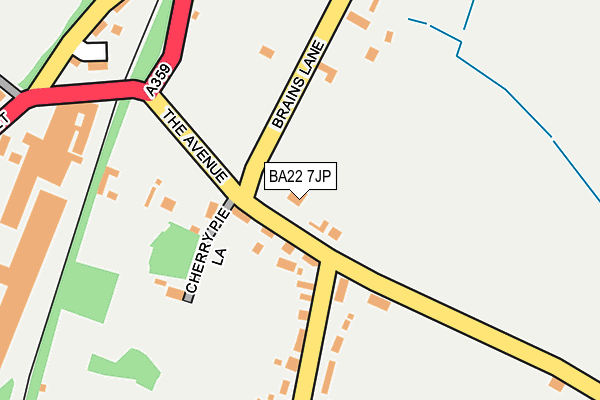 BA22 7JP map - OS OpenMap – Local (Ordnance Survey)