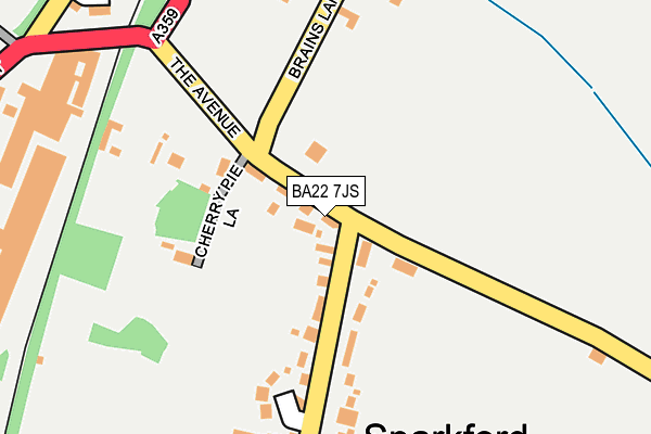 BA22 7JS map - OS OpenMap – Local (Ordnance Survey)