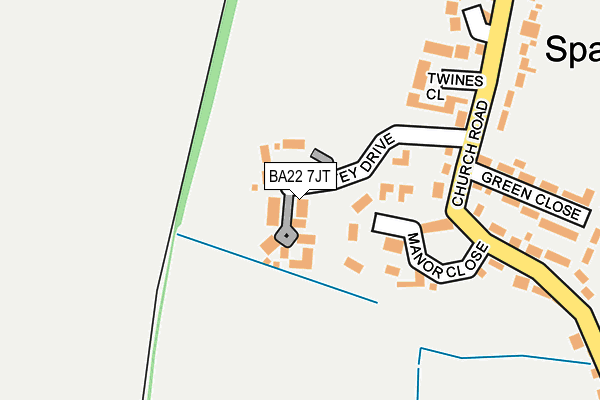 BA22 7JT map - OS OpenMap – Local (Ordnance Survey)