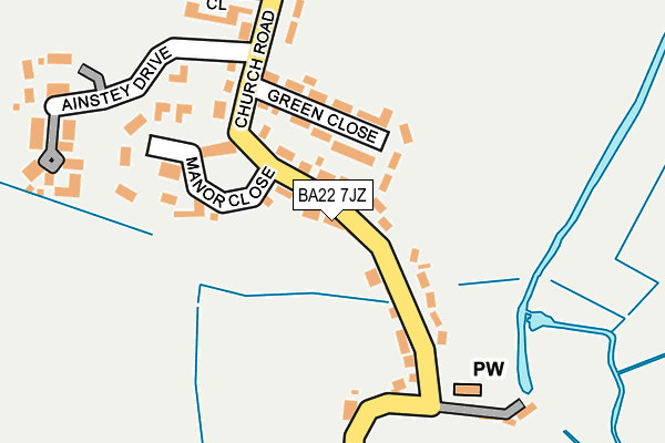BA22 7JZ map - OS OpenMap – Local (Ordnance Survey)
