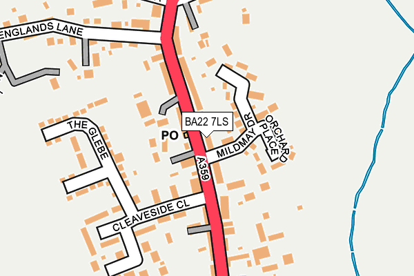 BA22 7LS map - OS OpenMap – Local (Ordnance Survey)