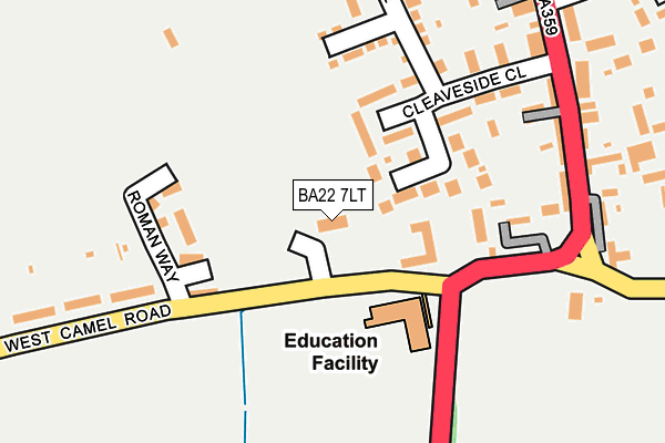 BA22 7LT map - OS OpenMap – Local (Ordnance Survey)