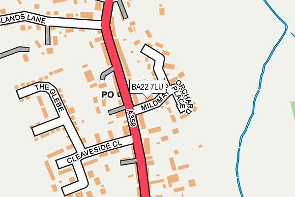 BA22 7LU map - OS OpenMap – Local (Ordnance Survey)