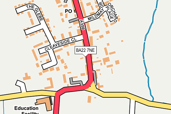 BA22 7NE map - OS OpenMap – Local (Ordnance Survey)