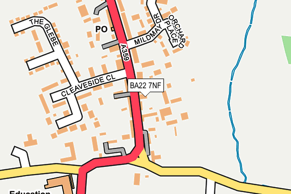 BA22 7NF map - OS OpenMap – Local (Ordnance Survey)