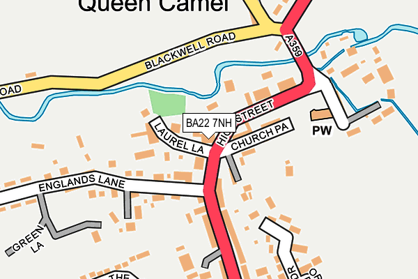 BA22 7NH map - OS OpenMap – Local (Ordnance Survey)