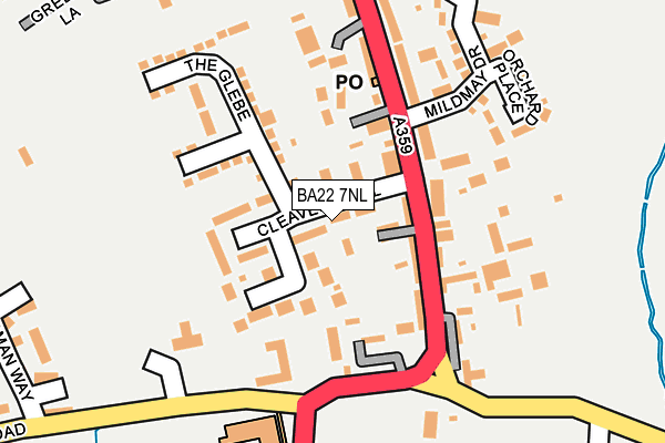 BA22 7NL map - OS OpenMap – Local (Ordnance Survey)