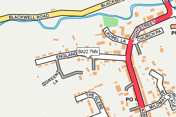 BA22 7NN map - OS OpenMap – Local (Ordnance Survey)