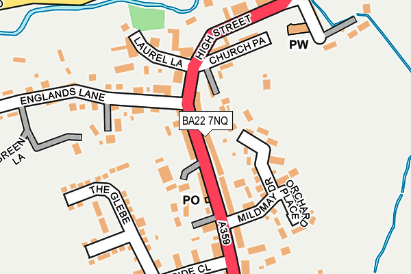 BA22 7NQ map - OS OpenMap – Local (Ordnance Survey)