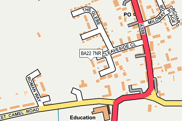 BA22 7NR map - OS OpenMap – Local (Ordnance Survey)