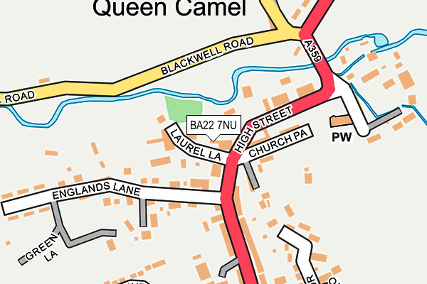 BA22 7NU map - OS OpenMap – Local (Ordnance Survey)