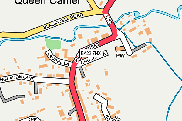 BA22 7NX map - OS OpenMap – Local (Ordnance Survey)