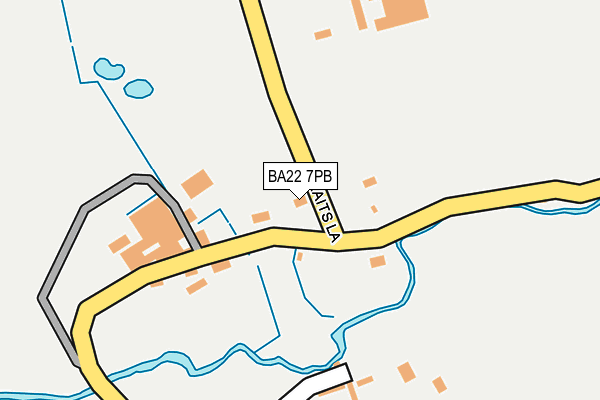 BA22 7PB map - OS OpenMap – Local (Ordnance Survey)
