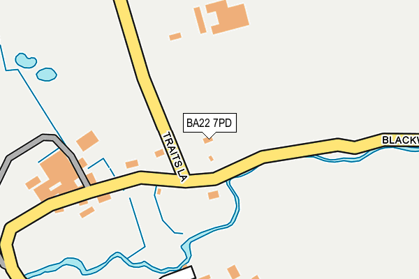 BA22 7PD map - OS OpenMap – Local (Ordnance Survey)