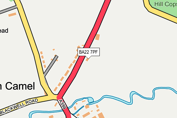 BA22 7PF map - OS OpenMap – Local (Ordnance Survey)