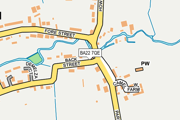 BA22 7QE map - OS OpenMap – Local (Ordnance Survey)