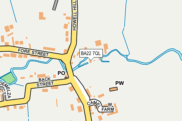 BA22 7QL map - OS OpenMap – Local (Ordnance Survey)