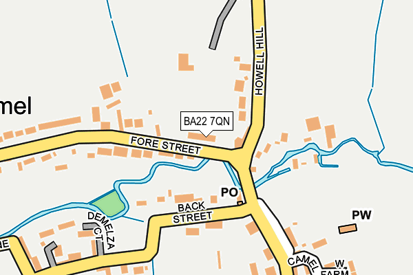 BA22 7QN map - OS OpenMap – Local (Ordnance Survey)
