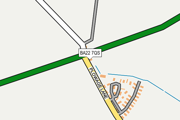 BA22 7QS map - OS OpenMap – Local (Ordnance Survey)