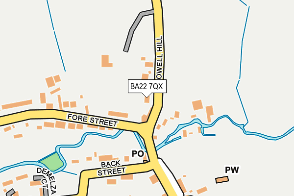BA22 7QX map - OS OpenMap – Local (Ordnance Survey)