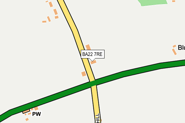 BA22 7RE map - OS OpenMap – Local (Ordnance Survey)