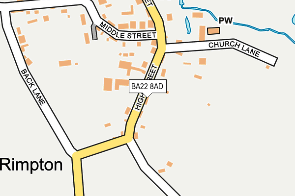 BA22 8AD map - OS OpenMap – Local (Ordnance Survey)