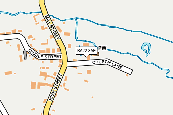 BA22 8AE map - OS OpenMap – Local (Ordnance Survey)