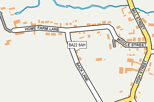 BA22 8AH map - OS OpenMap – Local (Ordnance Survey)