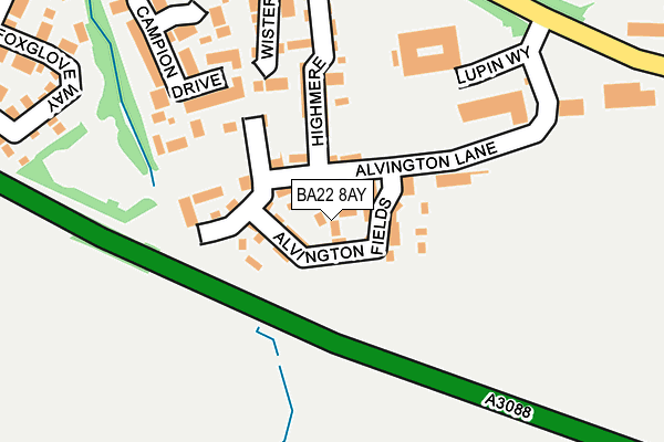 BA22 8AY map - OS OpenMap – Local (Ordnance Survey)