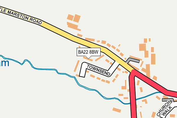 BA22 8BW map - OS OpenMap – Local (Ordnance Survey)