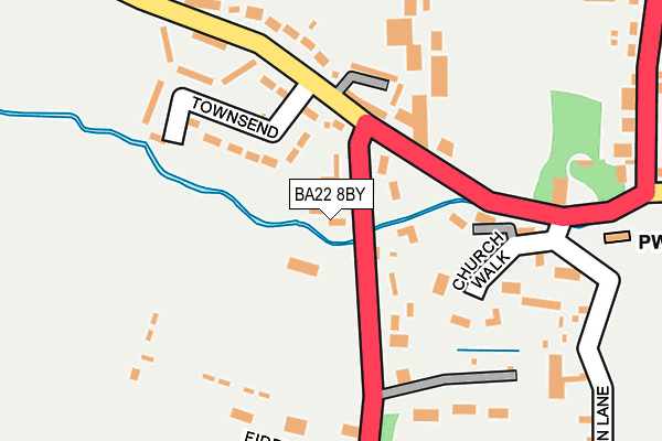 BA22 8BY map - OS OpenMap – Local (Ordnance Survey)
