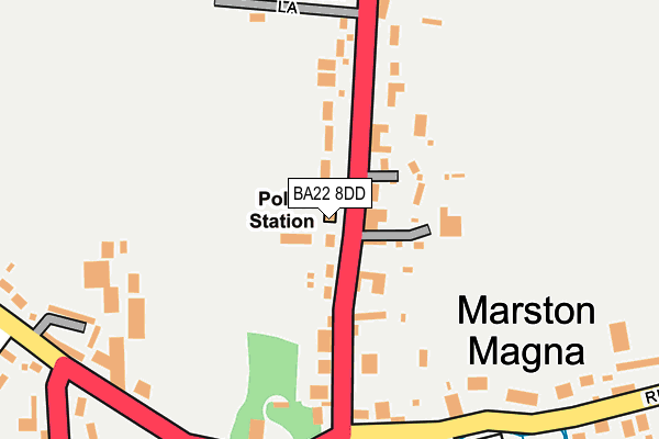BA22 8DD map - OS OpenMap – Local (Ordnance Survey)