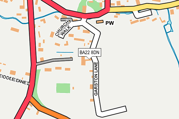 BA22 8DN map - OS OpenMap – Local (Ordnance Survey)