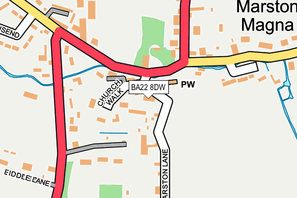 BA22 8DW map - OS OpenMap – Local (Ordnance Survey)