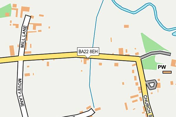 BA22 8EH map - OS OpenMap – Local (Ordnance Survey)
