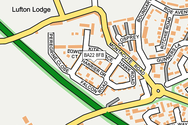 BA22 8FB map - OS OpenMap – Local (Ordnance Survey)