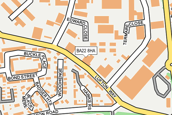 BA22 8HA map - OS OpenMap – Local (Ordnance Survey)