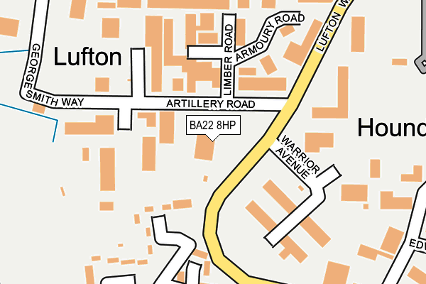 BA22 8HP map - OS OpenMap – Local (Ordnance Survey)