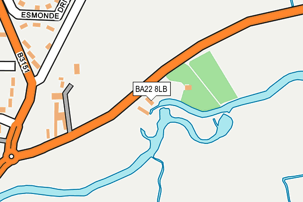 BA22 8LB map - OS OpenMap – Local (Ordnance Survey)