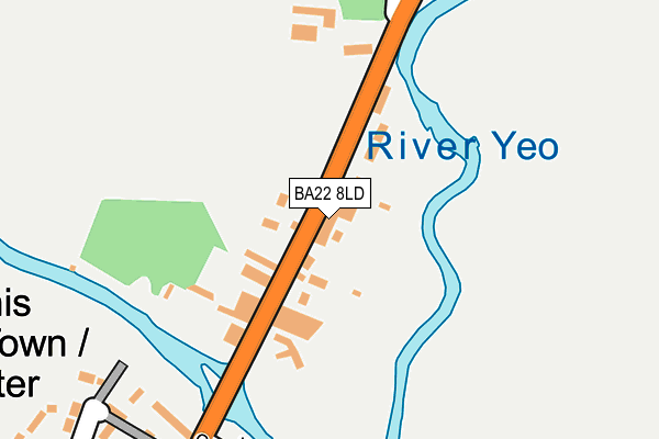 BA22 8LD map - OS OpenMap – Local (Ordnance Survey)