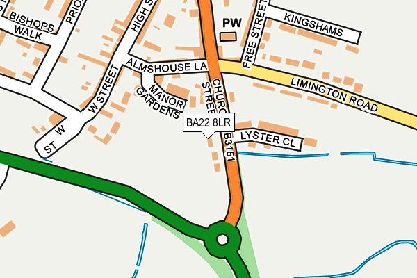BA22 8LR map - OS OpenMap – Local (Ordnance Survey)