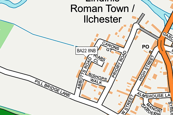 BA22 8NB map - OS OpenMap – Local (Ordnance Survey)