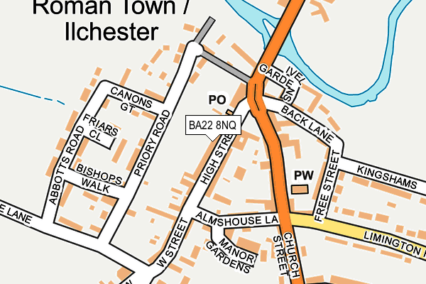 BA22 8NQ map - OS OpenMap – Local (Ordnance Survey)