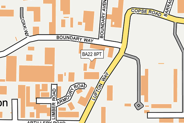 BA22 8PT map - OS OpenMap – Local (Ordnance Survey)